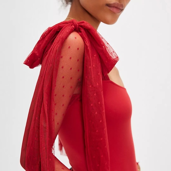 Free People | Tongue Tied Bodysuit | Plum Blossom | Large | NWT - Picture 3 of 5